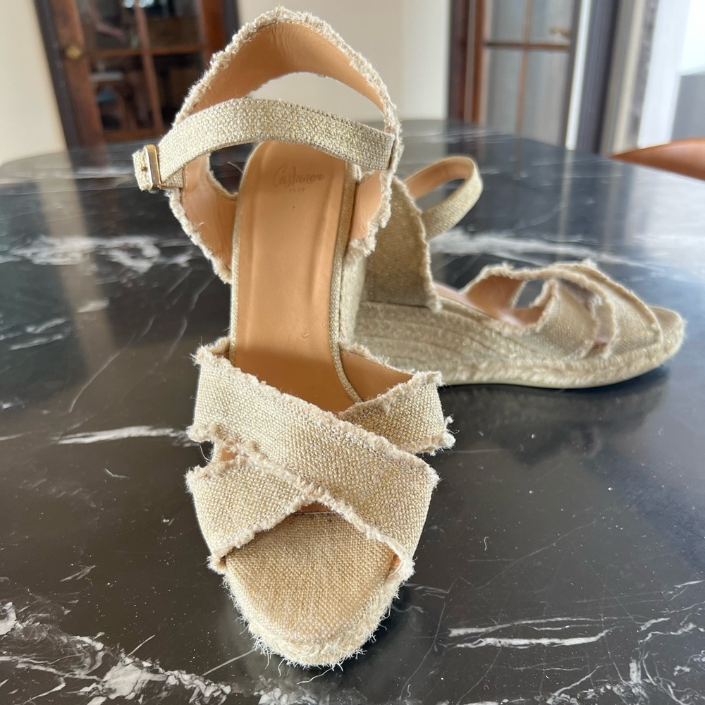 Castaner light gold espradilles - size 8